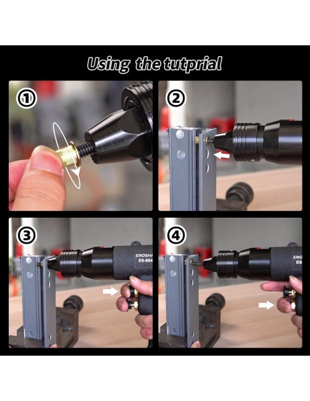 Pistola de Tuercas Neumática EROSHAK 704A 10-24 1/4 5/16 3/8 Pistola de Tuercas Neumática EROSHAK 704A 10-24 1/4 5/16 3/8