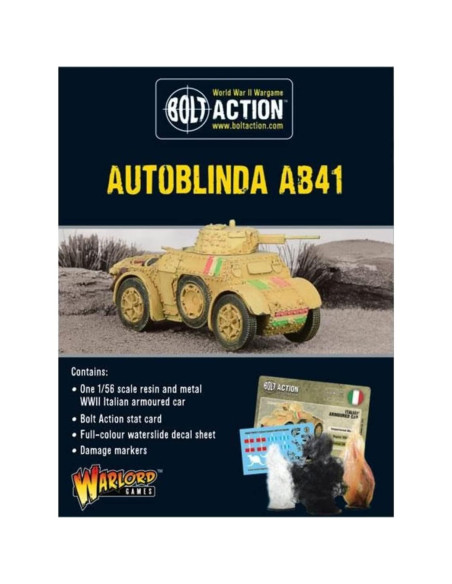 Autoblinda AB41 Warlord Games Vehículo Blindado 14.6x11.4cm Autoblinda AB41 Warlord Games Vehículo Blindado 14.6x11.4cm