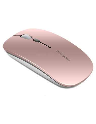 Ratón Inalámbrico Recargable Uciefy Q5 Silencioso Oro Rosa