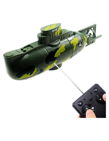 Submarino RC Tipmant Militar Verde Control Remoto 14.5 cm Submarino RC Tipmant Militar Verde Control Remoto 14.5 cm