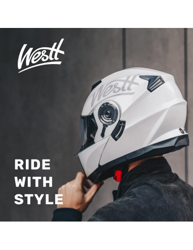 Casco Modular Westt W-203 para Motocicleta - Doble Visera
