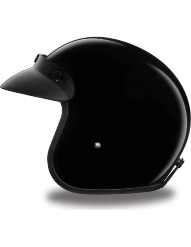 Casco Daytona Cruiser 3/4 Abierto Negro Brillante DOT