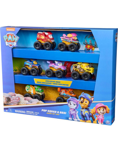 Paw Patrol Conjunto Racers Pup Squad 7 Piezas Juguete Roxi