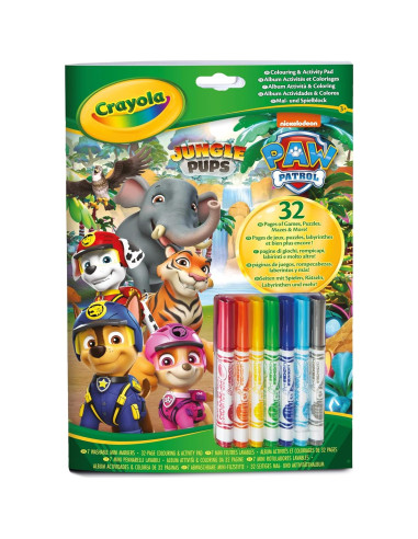 Libro de Colorear Crayola Paw Patrol 32 Páginas 7 Marcadores