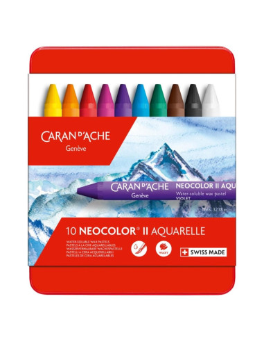 Set de 10 Pasteles Solubles en Agua Caran d'Ache Neocolor II