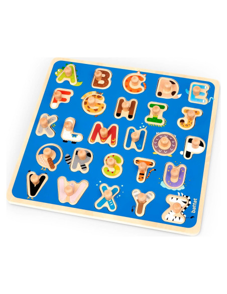 Rompecabezas de Madera ABC Battat 27 Piezas Educativo Rompecabezas de Madera ABC Battat 27 Piezas Educativo