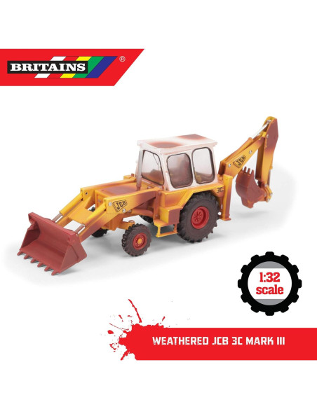 Tractor JCB 3C Mark III Envejecido 1:32 para Granja Tractor JCB 3C Mark III Envejecido 1:32 para Granja