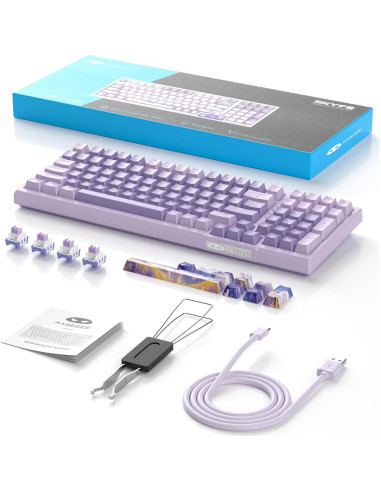 Teclado Mecánico Gamer Inalámbrico MageGee SKY98 96% RGB