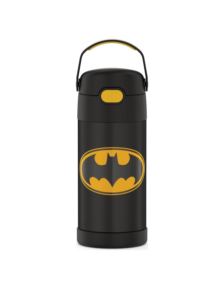 Botella de Agua THERMOS FUNTAINER 354 ml con Pajita - Batman Botella de Agua THERMOS FUNTAINER 354 ml con Pajita - Batman