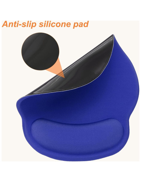 Almohadilla de Ratón Ergonómica PATIKIL con Reposamuñecas Azul Almohadilla de Ratón Ergonómica PATIKIL con Reposamuñecas Azul