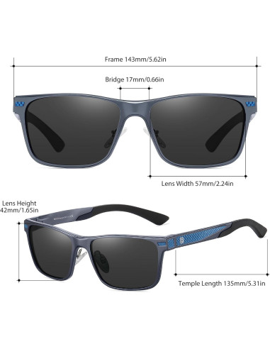Gafas de sol polarizadas DUCO modelo 8207, ligeras y UV400