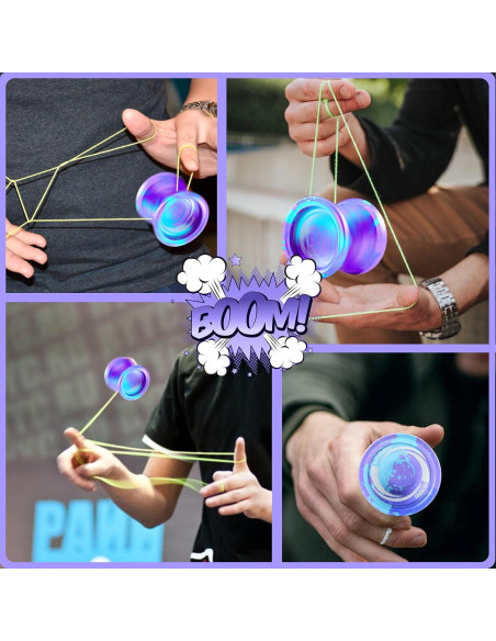 Yoyo WATIEOBOO R8 Profesional Doble Función Azul Púrpura Yoyo WATIEOBOO R8 Profesional Doble Función Azul Púrpura