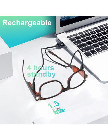 Gafas de lectura SKYWAY con luz LED recargable 3.5x