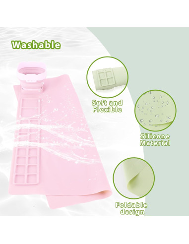 Alfombrilla de Pintura de Silicona TRTYEF 16 Compartimentos Rosa