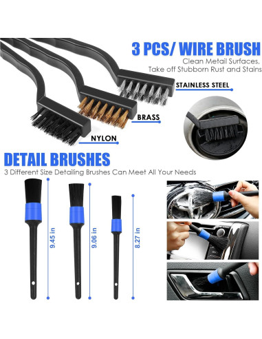 Kit de Limpieza de Automóviles Viewsun VS-LT0505, 18 Piezas