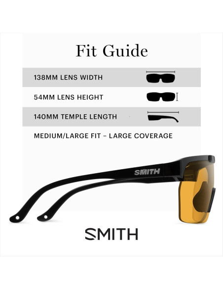 Gafas de sol deportivas Smith XC con lente ChromaPop abatible Gafas de sol deportivas Smith XC con lente ChromaPop abatible