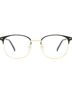 Gafas Vintage Semirrimless Shiratori Negro Dorado 47mm 2