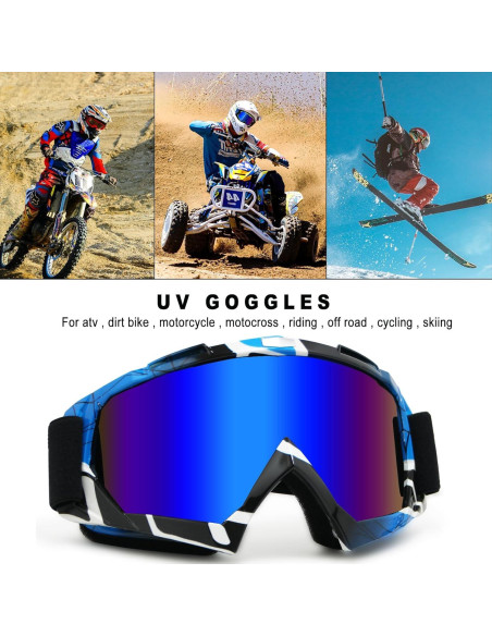 Gafas de Motocicleta Shutuan Azul UV 400 Ajustables Gafas de Motocicleta Shutuan Azul UV 400 Ajustables