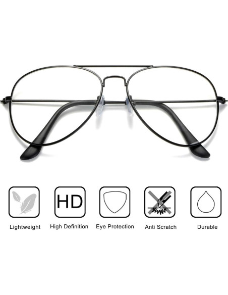 Gafas de Aviador AISSWZBER Lente UV400 Marco Metálico Gafas de Aviador AISSWZBER Lente UV400 Marco Metálico