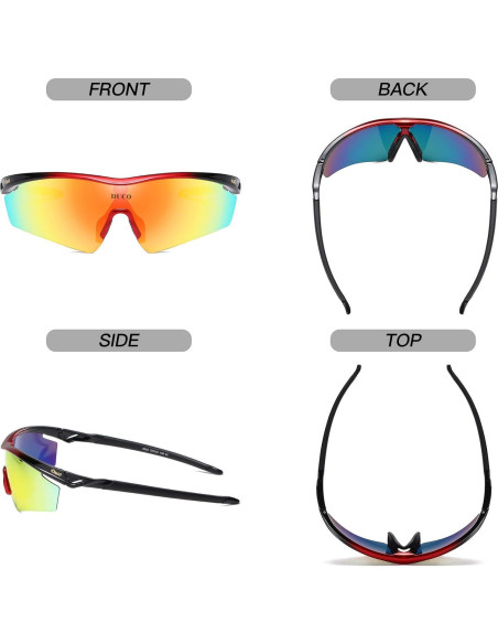 Gafas de sol deportivas DUCO con 5 lentes intercambiables Gafas de sol deportivas DUCO con 5 lentes intercambiables