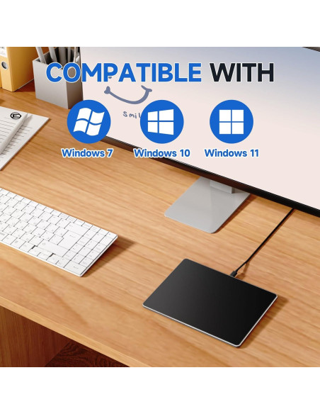 Trackpad USB Homiguar Negro para Windows 10/11 - Ultra Delgado Trackpad USB Homiguar Negro para Windows 10/11 - Ultra Delgado