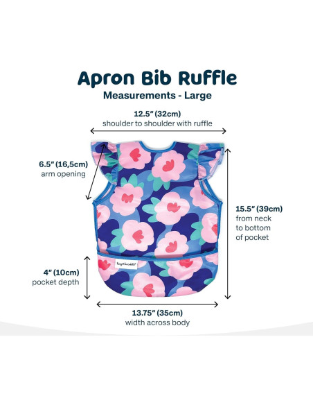 Babero Impermeable Tiny Twinkle Floral Azul 6-24 meses Babero Impermeable Tiny Twinkle Floral Azul 6-24 meses