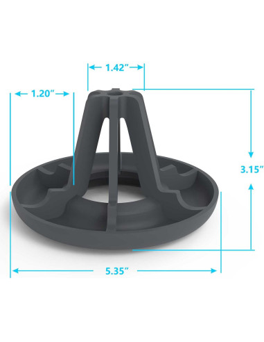 Soporte de Secado de Botellas BANGIE - Silicona Gris - Paquete de 2