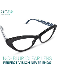 Gafas de lectura ojo de gato 2SeeLife para mujeres 3.00x 2