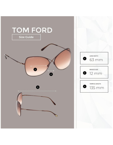 Gafas de Sol Tom Ford FT0250 Colette para Mujeres 63mm