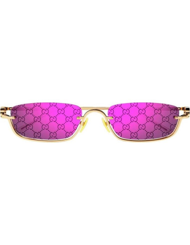Gafas de sol Gucci GG al revés para mujeres - Oro Violeta