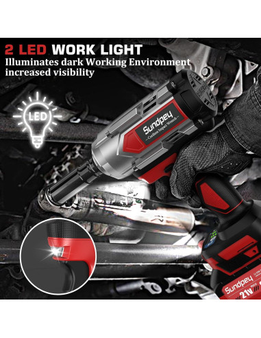 Llave de Impacto Inalámbrica Sundpey RMWRH002 1200Nm 21V