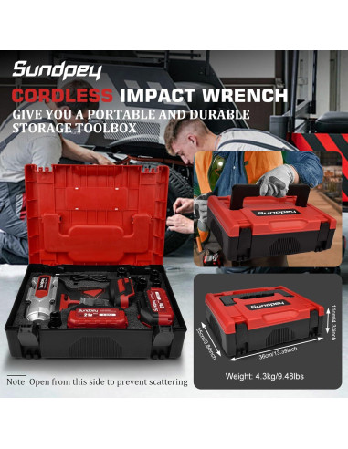 Llave de Impacto Inalámbrica Sundpey RMWRH002 1200Nm 21V