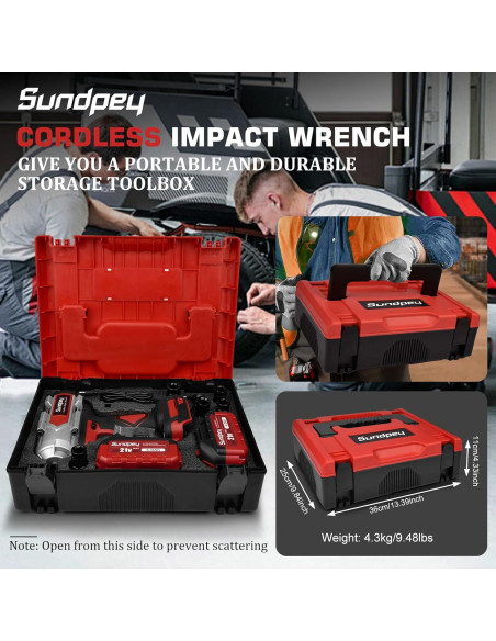Llave de Impacto Inalámbrica Sundpey RMWRH002 1200Nm 21V Llave de Impacto Inalámbrica Sundpey RMWRH002 1200Nm 21V