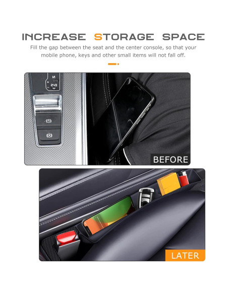 Relleno Espacio Asientos Coche SCUARI 2PCS TPE Organizador Relleno Espacio Asientos Coche SCUARI 2PCS TPE Organizador