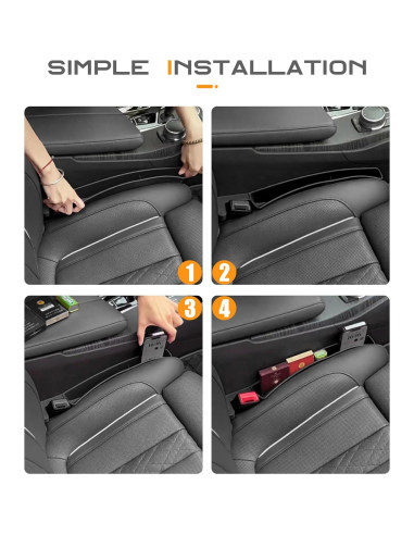 Relleno Espacio Asientos Coche SCUARI 2PCS TPE Organizador