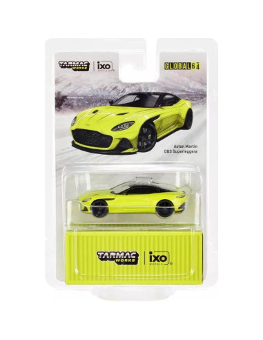 Modelo a Escala 1/64 DBS Superleggera Tarmac Works Amarillo