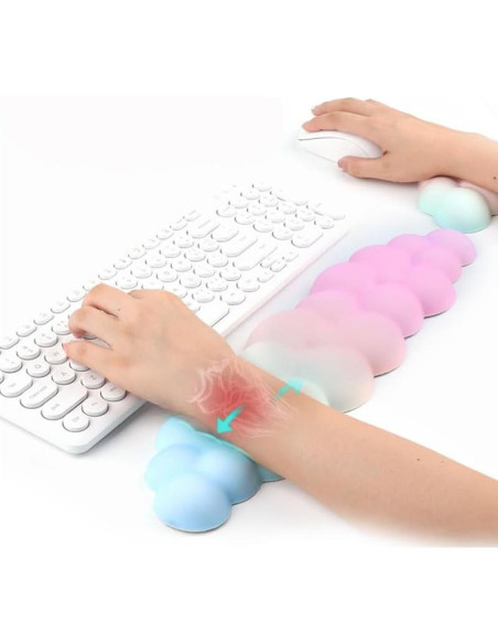 Reposamuñecas Ergonómico Amszke 3 Piezas Rosa Degradado Reposamuñecas Ergonómico Amszke 3 Piezas Rosa Degradado