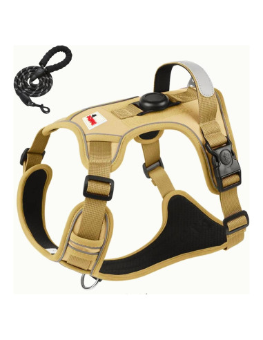 Arnés para Perro BOLDPET con Soporte para Airtag - Grande KHAKI