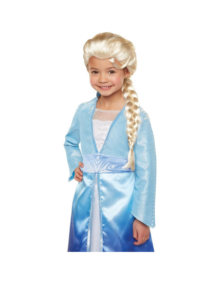 Peluca Elsa Disney Frozen 2 50.8 cm con trenza para niñas Peluca Elsa Disney Frozen 2 50.8 cm con trenza para niñas