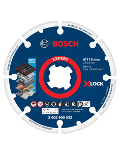 Disco de Corte de Diamante Bosch 115 mm X-Lock para Metal