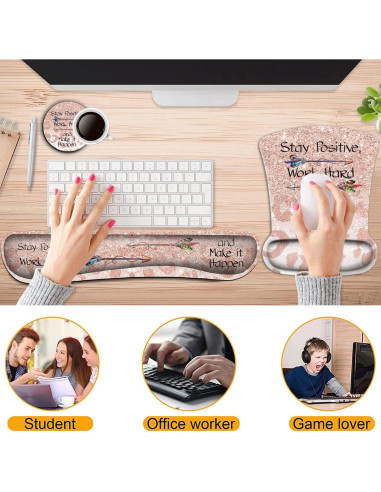 Juego de Almohadilla Ergonómica para Ratón y Soporte BFRKXOCK
