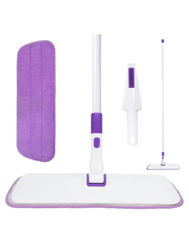 Mopa de Polvo MAVRIZ Microfibra Lavable 40 cm Mango Largo