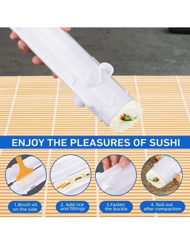 Kit de Hacer Sushi FrZslpka 5 PZS Blanco para Principiantes