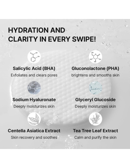 Needly Almohadillas Exfoliantes Faciales BHA PHA 60 Unidades Needly Almohadillas Exfoliantes Faciales BHA PHA 60 Unidades