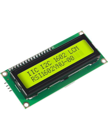 Módulo LCD 16x2 DORHEA I2C Retroiluminación Amarillo-Verde Módulo LCD 16x2 DORHEA I2C Retroiluminación Amarillo-Verde