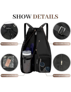 Mochila de Playa YUHAN PRETTY con Bolsillo Húmedo 38x44.9cm 2