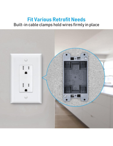 Caja de Salida Eléctrica LEONLITE 14 Pulgadas Estándar PVC - 6 Unidades
