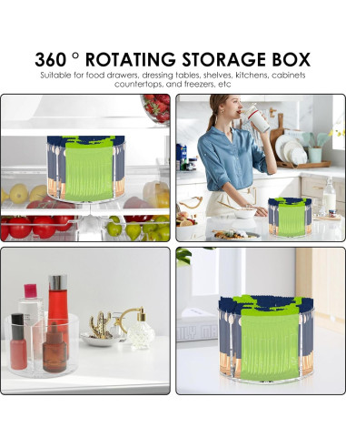 Organizador de Paquetes de Bebidas VMBQRTI 2PCS Giratorio 15x15cm
