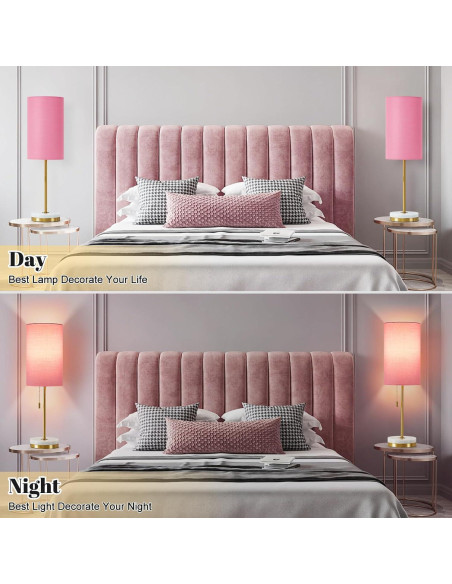 Lámpara de Mesa Minimalista Luvkczc con Base de Mármol Rosa Lámpara de Mesa Minimalista Luvkczc con Base de Mármol Rosa