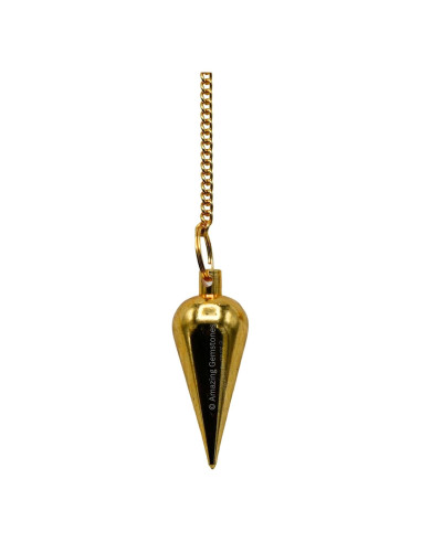Péndulo de Metal Clásico con Domo Oro 7.62 cm - Radiestesia